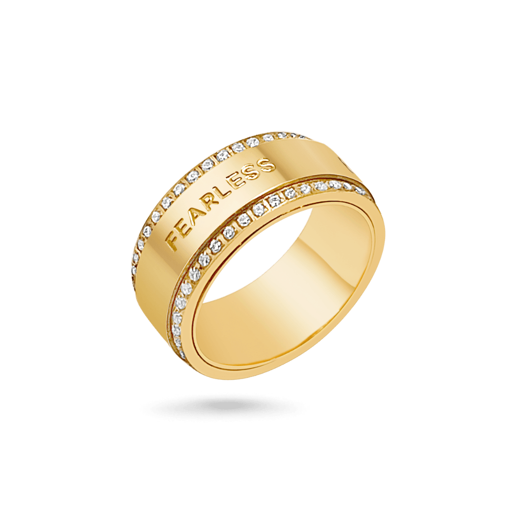Fearless | Limitless Rotating Ring Rings IceLink-RAN Gold PVD 5 